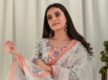 Style with Block Print Dupatta