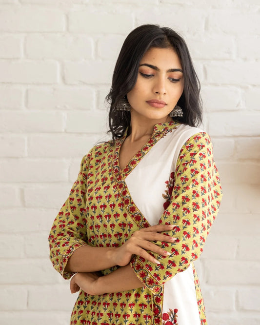 Nazakat | Light Green | Cotton | Block Print